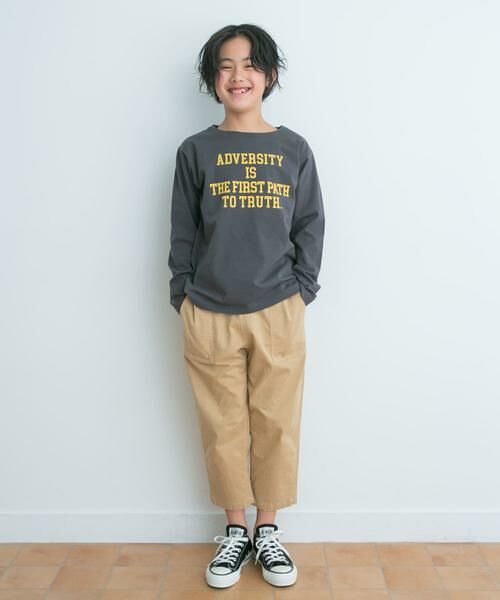 URBAN RESEARCH DOORS / アーバンリサーチ ドアーズ トップス | 『親子リンク』オーガニックコットンロゴロングTシャツ(KIDS) | 詳細22