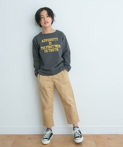 URBAN RESEARCH DOORS / アーバンリサーチ ドアーズ トップス | 『親子リンク』オーガニックコットンロゴロングTシャツ(KIDS) | 詳細23