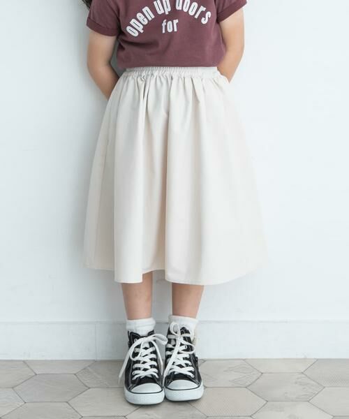 URBAN RESEARCH DOORS / アーバンリサーチ ドアーズ パンツ | ギャザーフレアスカート(KIDS)(アイボリー)