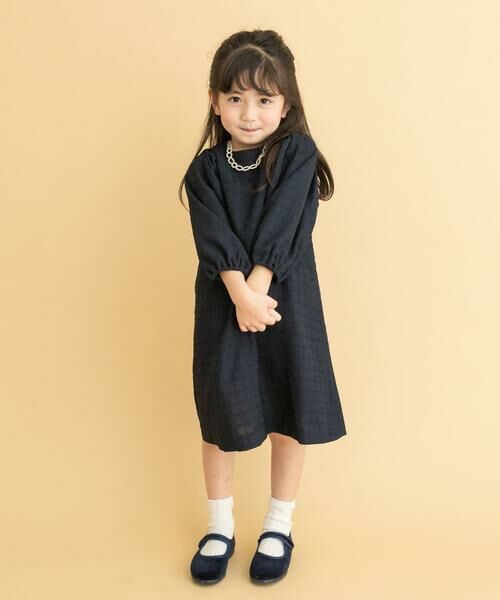 URBAN RESEARCH DOORS/アーバンリサーチ ドアーズ チェック柄ドレスワンピース(KIDS) ネイビー 105 URBAN RESEARCH DOORS/アーバンリサーチ ドアーズ チェック柄ドレスワンピース(KIDS) ネイビー 105