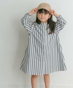 URBAN RESEARCH DOORS / アーバンリサーチ ドアーズ ワンピース | 『親子リンク』コットンストライプワンピース(KIDS)