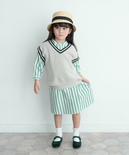 URBAN RESEARCH DOORS / アーバンリサーチ ドアーズ ワンピース | 『親子リンク』コットンストライプワンピース(KIDS) | 詳細5