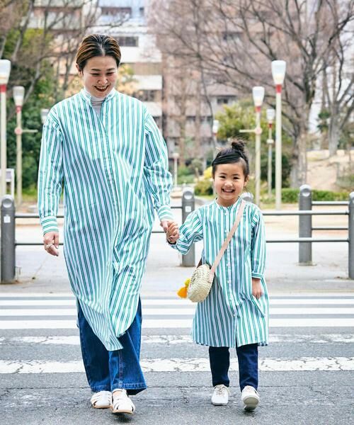 URBAN RESEARCH DOORS / アーバンリサーチ ドアーズ ワンピース | 『親子リンク』コットンストライプワンピース(KIDS) | 詳細9