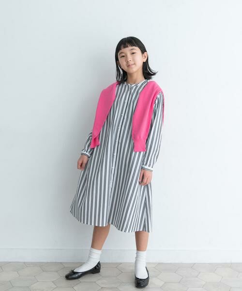 URBAN RESEARCH DOORS / アーバンリサーチ ドアーズ ワンピース | 『親子リンク』コットンストライプワンピース(KIDS) | 詳細23
