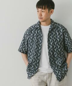 URBAN RESEARCH DOORS / アーバンリサーチ ドアーズ シャツ・ブラウス | 『イージーケア』ジオメトリック オープンカラーシャツ