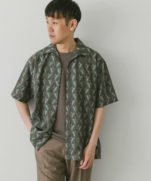 URBAN RESEARCH DOORS / アーバンリサーチ ドアーズ シャツ・ブラウス | 『イージーケア』ジオメトリック オープンカラーシャツ | 詳細3