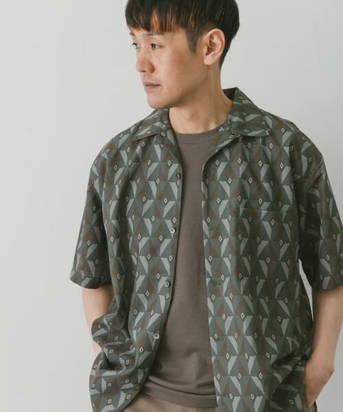 URBAN RESEARCH DOORS / アーバンリサーチ ドアーズ シャツ・ブラウス | 『イージーケア』ジオメトリック オープンカラーシャツ | 詳細5