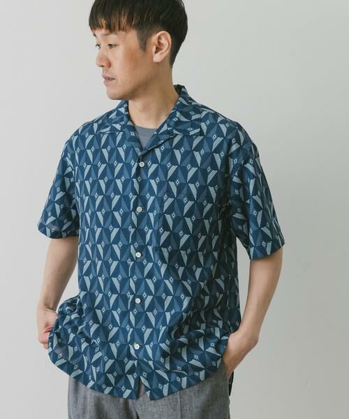 URBAN RESEARCH DOORS / アーバンリサーチ ドアーズ シャツ・ブラウス | 『イージーケア』ジオメトリック オープンカラーシャツ | 詳細10