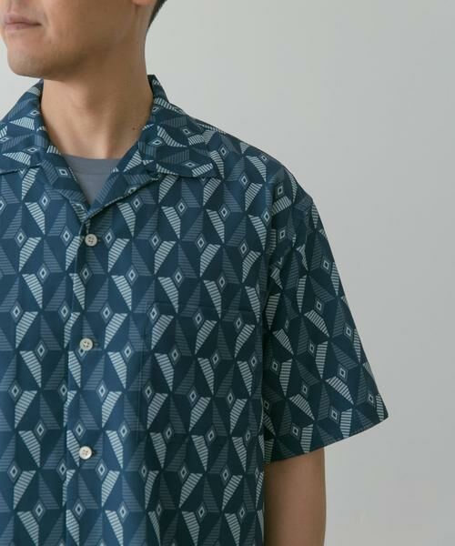 URBAN RESEARCH DOORS / アーバンリサーチ ドアーズ シャツ・ブラウス | 『イージーケア』ジオメトリック オープンカラーシャツ | 詳細20
