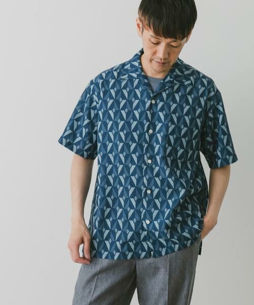 URBAN RESEARCH DOORS / アーバンリサーチ ドアーズ シャツ・ブラウス | 『イージーケア』ジオメトリック オープンカラーシャツ | 詳細12