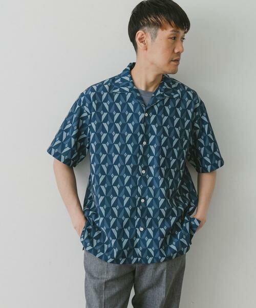 URBAN RESEARCH DOORS / アーバンリサーチ ドアーズ シャツ・ブラウス | 『イージーケア』ジオメトリック オープンカラーシャツ | 詳細14