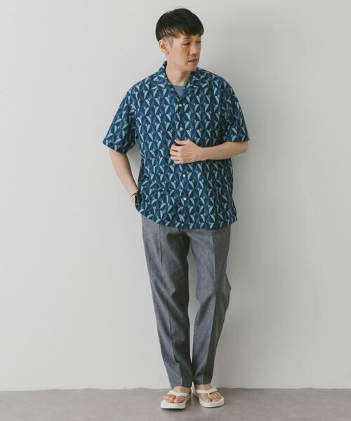 URBAN RESEARCH DOORS / アーバンリサーチ ドアーズ シャツ・ブラウス | 『イージーケア』ジオメトリック オープンカラーシャツ | 詳細15