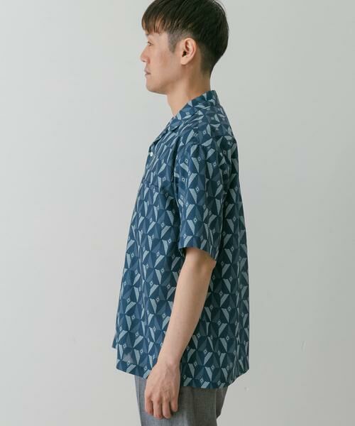 URBAN RESEARCH DOORS / アーバンリサーチ ドアーズ シャツ・ブラウス | 『イージーケア』ジオメトリック オープンカラーシャツ | 詳細18