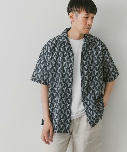 URBAN RESEARCH DOORS / アーバンリサーチ ドアーズ シャツ・ブラウス | 『イージーケア』ジオメトリック オープンカラーシャツ | 詳細29