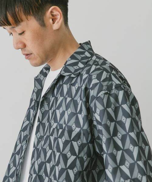 URBAN RESEARCH DOORS / アーバンリサーチ ドアーズ シャツ・ブラウス | 『イージーケア』ジオメトリック オープンカラーシャツ | 詳細30