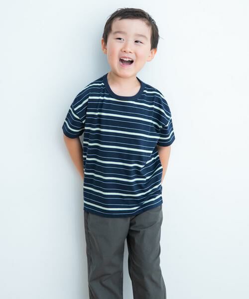 URBAN RESEARCH DOORS / アーバンリサーチ ドアーズ トップス | ランダムボーダールーズTシャツ(KIDS) | 詳細1