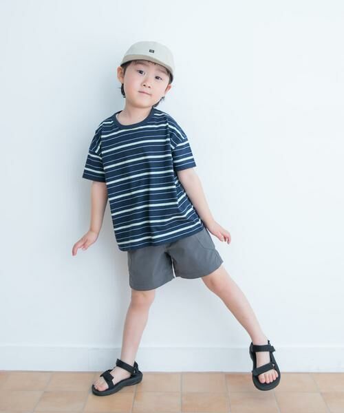 URBAN RESEARCH DOORS / アーバンリサーチ ドアーズ トップス | ランダムボーダールーズTシャツ(KIDS) | 詳細8