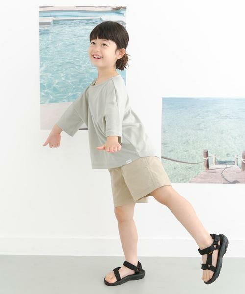 URBAN RESEARCH DOORS / アーバンリサーチ ドアーズ トップス | 『親子リンク』add fabrics ドルマンTシャツ(KIDS) | 詳細3