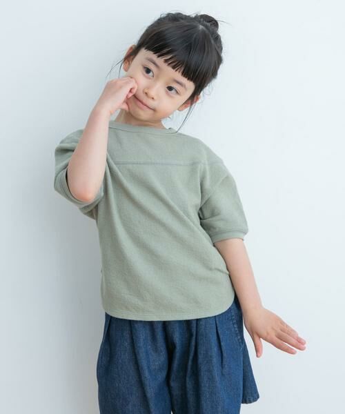 URBAN RESEARCH DOORS / アーバンリサーチ ドアーズ トップス | 『親子リンク』スラブインレイ切替プルオーバー(KIDS) | 詳細3