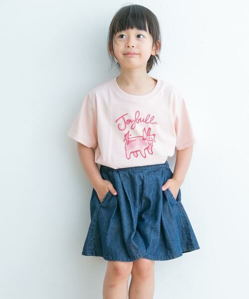 URBAN RESEARCH DOORS / アーバンリサーチ ドアーズ トップス | ドッグプリントTシャツ(KIDS)(ピンク)