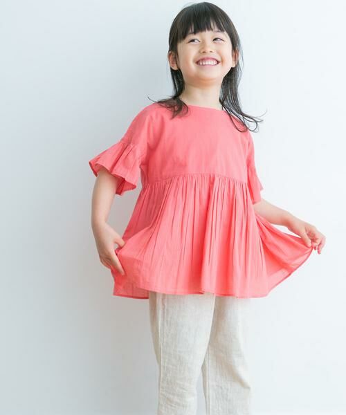 URBAN RESEARCH DOORS / アーバンリサーチ ドアーズ トップス | 『親子リンク』コットンボイルフリルブラウス(KIDS) | 詳細3