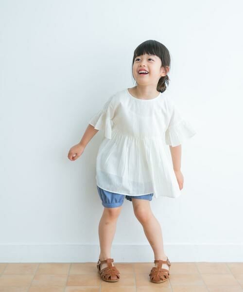 URBAN RESEARCH DOORS / アーバンリサーチ ドアーズ トップス | 『親子リンク』コットンボイルフリルブラウス(KIDS) | 詳細23