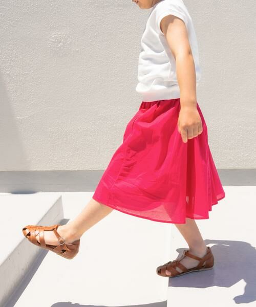 URBAN RESEARCH DOORS / アーバンリサーチ ドアーズ パンツ | 『親子リンク』コットンローンギャザースカート(KIDS) | 詳細17