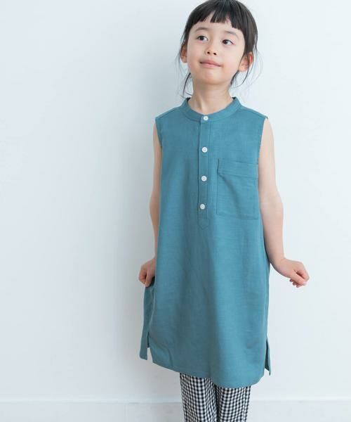 URBAN RESEARCH DOORS / アーバンリサーチ ドアーズ ワンピース | リネンレーヨンノースリーブワンピース(KIDS) | 詳細1
