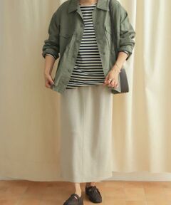 URBAN RESEARCH DOORS / アーバンリサーチ ドアーズ スカート | 『セットアップ対応』ブークレカットストレートスカート