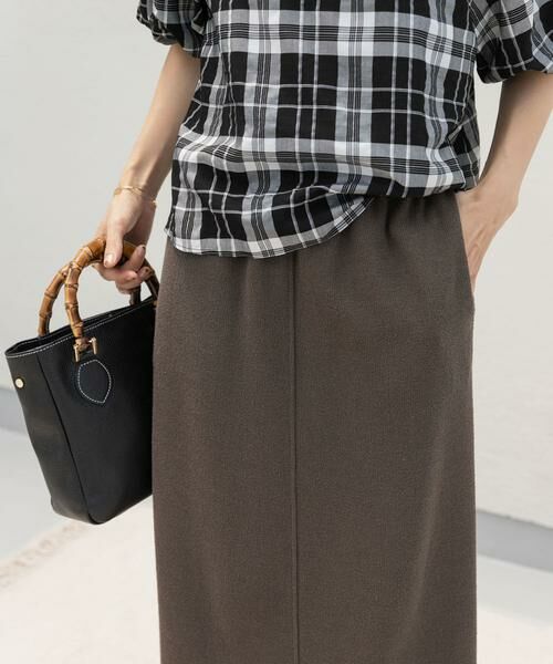 URBAN RESEARCH DOORS / アーバンリサーチ ドアーズ スカート | 『セットアップ対応』ブークレカットストレートスカート | 詳細4