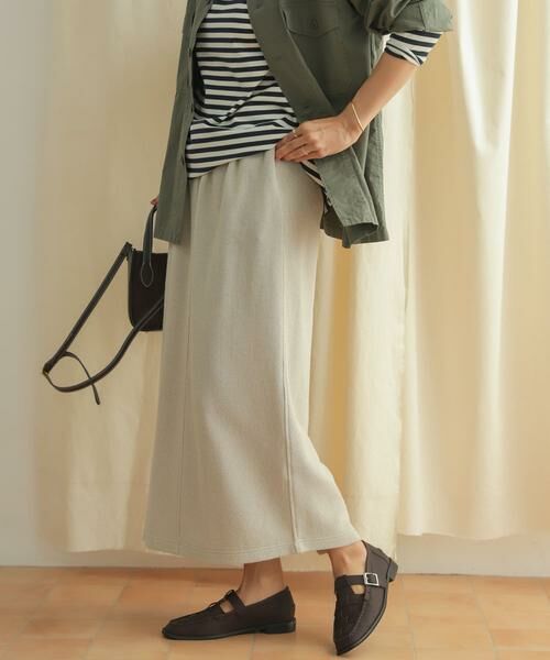 URBAN RESEARCH DOORS / アーバンリサーチ ドアーズ スカート | 『セットアップ対応』ブークレカットストレートスカート | 詳細22