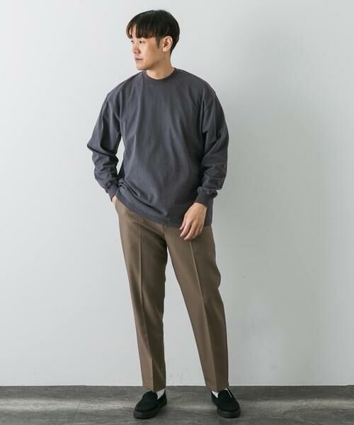 URBAN RESEARCH DOORS / アーバンリサーチ ドアーズ Tシャツ | スウェード起毛天竺 ロングTシャツ | 詳細30