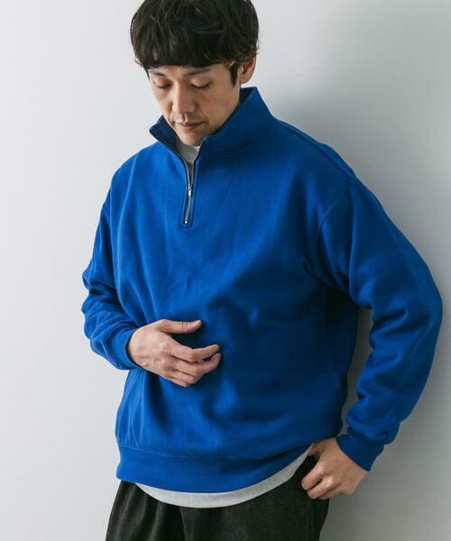 URBAN RESEARCH DOORS / アーバンリサーチ ドアーズ スウェット | コットン裏起毛ハーフジップスウェット | 詳細2