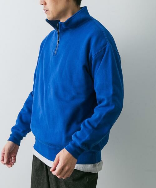 URBAN RESEARCH DOORS / アーバンリサーチ ドアーズ スウェット | コットン裏起毛ハーフジップスウェット | 詳細3