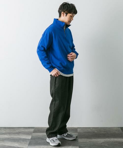 URBAN RESEARCH DOORS / アーバンリサーチ ドアーズ スウェット | コットン裏起毛ハーフジップスウェット | 詳細8