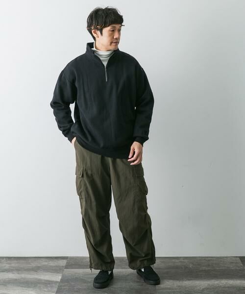 URBAN RESEARCH DOORS / アーバンリサーチ ドアーズ スウェット | コットン裏起毛ハーフジップスウェット | 詳細23