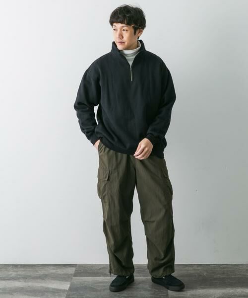 URBAN RESEARCH DOORS / アーバンリサーチ ドアーズ スウェット | コットン裏起毛ハーフジップスウェット | 詳細24