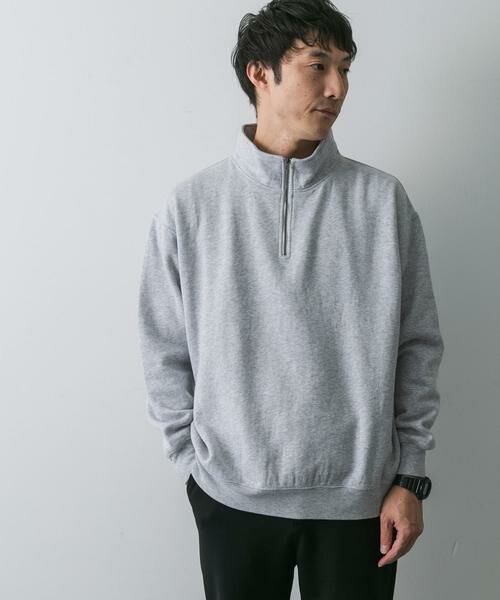 URBAN RESEARCH DOORS / アーバンリサーチ ドアーズ スウェット | コットン裏起毛ハーフジップスウェット | 詳細29
