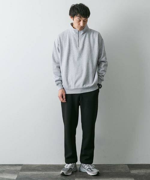 URBAN RESEARCH DOORS / アーバンリサーチ ドアーズ スウェット | コットン裏起毛ハーフジップスウェット | 詳細30