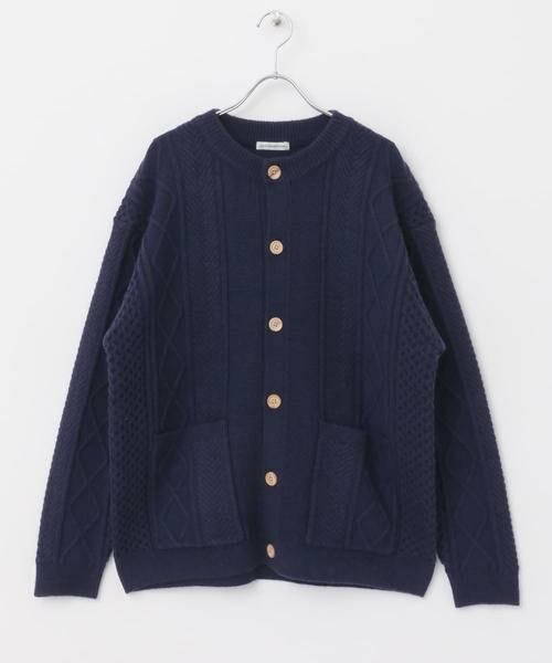 URBAN RESEARCH DOORS / アーバンリサーチ ドアーズ カーディガン・ボレロ | アラン編みクルーネックニットカーディガン | 詳細23