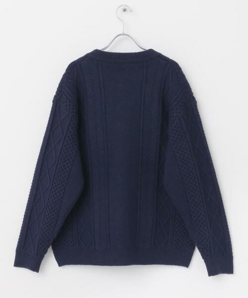 URBAN RESEARCH DOORS / アーバンリサーチ ドアーズ カーディガン・ボレロ | アラン編みクルーネックニットカーディガン | 詳細24