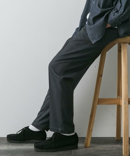URBAN RESEARCH DOORS / アーバンリサーチ ドアーズ その他パンツ | 裏起毛ストレッチテーパードトラウザー(チャコールグレー)