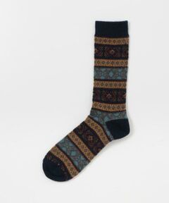 URBAN RESEARCH DOORS / アーバンリサーチ ドアーズ ソックス | 『別注』Anonymous Ism×DOORS　ウールジャガードクルー