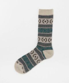 URBAN RESEARCH DOORS / アーバンリサーチ ドアーズ ソックス | 『別注』Anonymous Ism×DOORS　ウールジャガードクルー