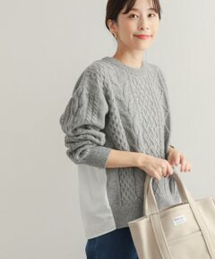 URBAN RESEARCH DOORS / アーバンリサーチ ドアーズ ニット・セーター | アラン柄バックシャツプルオーバー