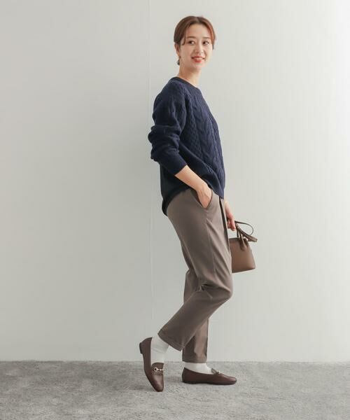 URBAN RESEARCH DOORS / アーバンリサーチ ドアーズ ニット・セーター | アラン柄バックシャツプルオーバー | 詳細11