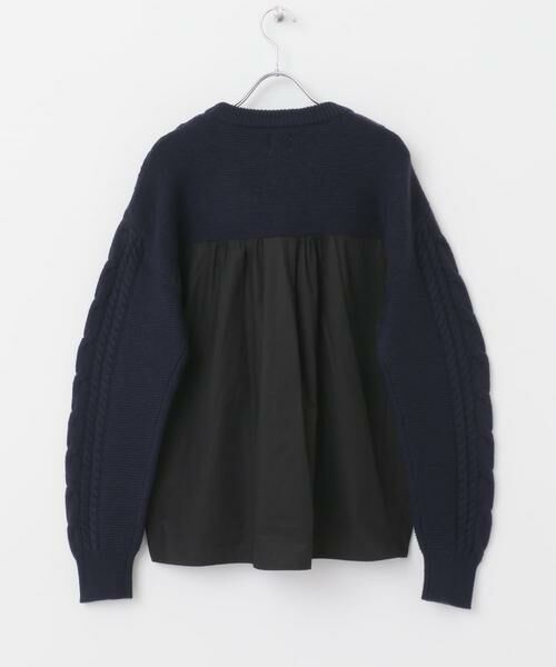 URBAN RESEARCH DOORS / アーバンリサーチ ドアーズ ニット・セーター | アラン柄バックシャツプルオーバー | 詳細13