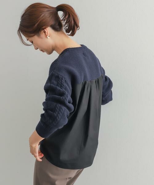 URBAN RESEARCH DOORS / アーバンリサーチ ドアーズ ニット・セーター | アラン柄バックシャツプルオーバー | 詳細3