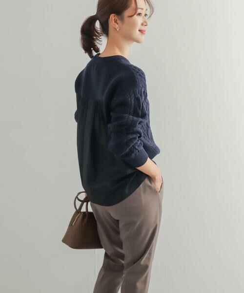 URBAN RESEARCH DOORS / アーバンリサーチ ドアーズ ニット・セーター | アラン柄バックシャツプルオーバー | 詳細6