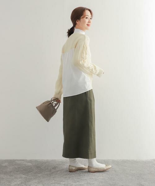 URBAN RESEARCH DOORS / アーバンリサーチ ドアーズ ニット・セーター | アラン柄バックシャツプルオーバー | 詳細24